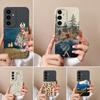 Couples Cover For Samsung A05 A36 F14 A05S A16 A56 A26 S25 Plus Ultra Case Black White Landscape Pattern Liquid Silicone Painted Anti Drop For Samsung