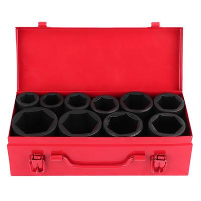 10 шт. Метрические глубокие ударные головки 3/4 дюйма Привод 6-гранные Портативный набор инструментов для автомобиля 22-50 мм