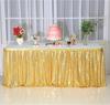 Блестящая юбка для стола, столы, флэш-ткань, декор для дня рождения, свадьбы, фестиваля, мероприятия, прямоугольные блестящие юбки для стола, украшения