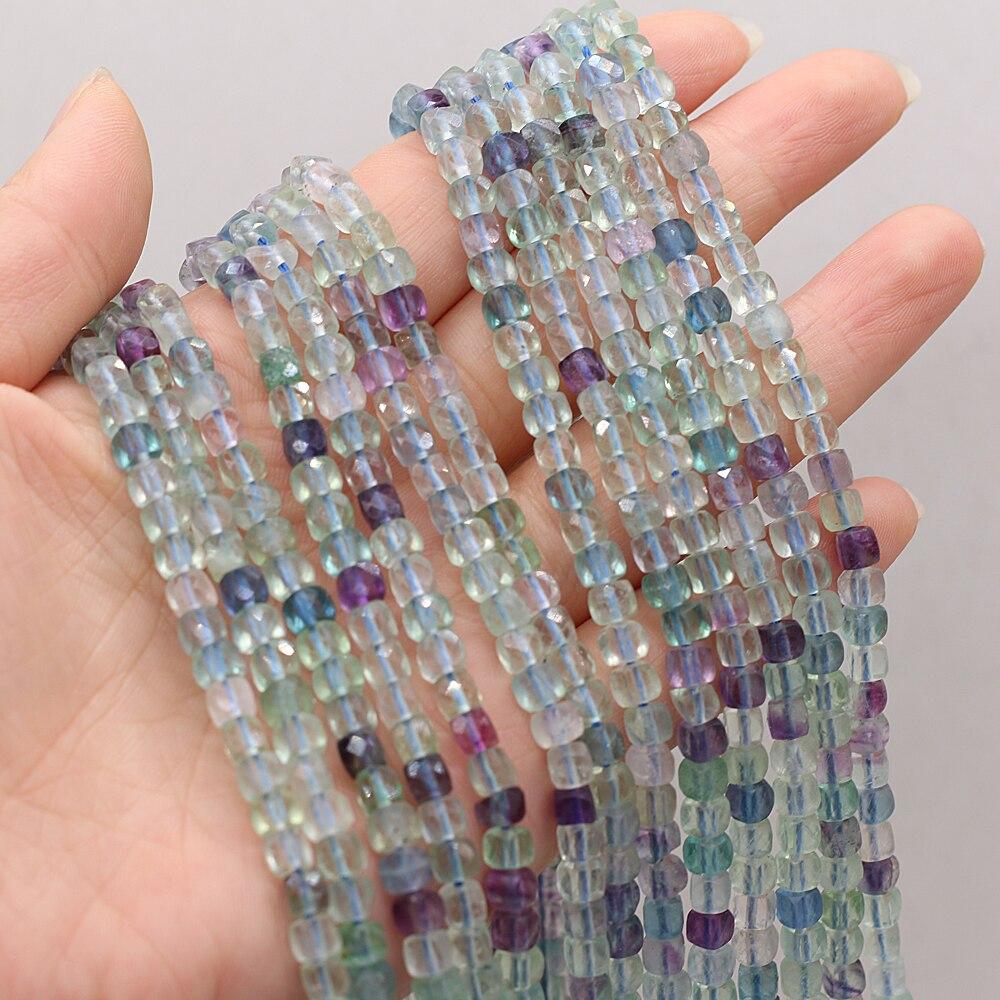 Бусины из натурального камня, граненые квадратные изолированные бусины, розовый кварц/малахит для DIY, ожерелье, браслет, серьги, ювелирные аксессуары