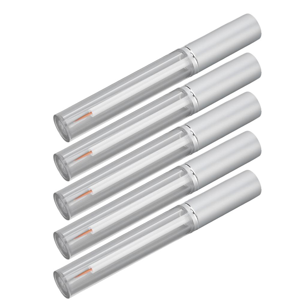 5 шт. 3 мл пустые тубы для туши прозрачные алюминиевые крышки пустые контейнеры флаконы с резиновой пробкой для путешествий кемпинга