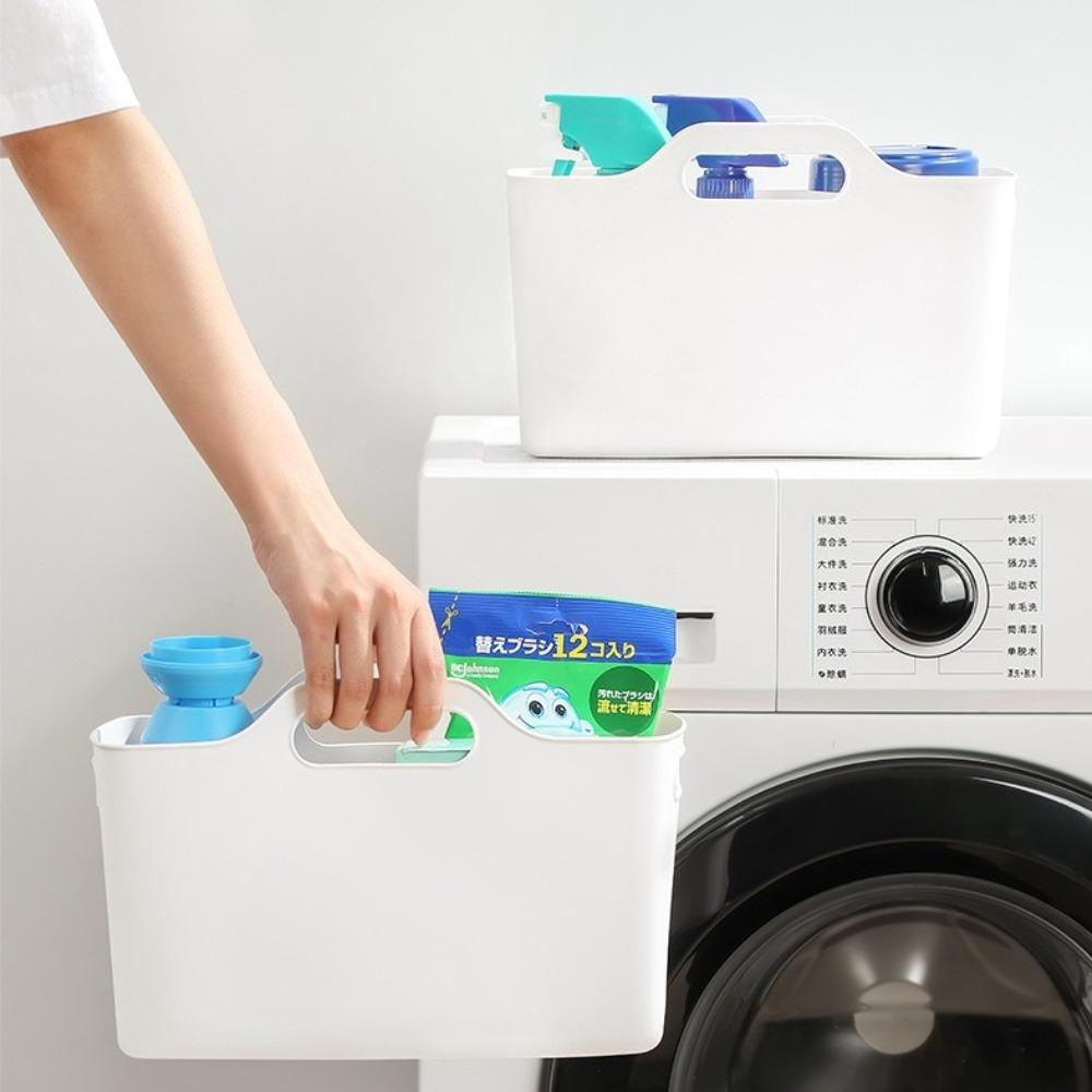 Smooth Edge Storage Basket Transparent Desktop Storage Box Durable Laundry Basket