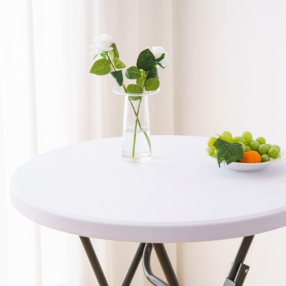 Waterproof Elastic Table Cover Milk Silk Table Mat Easy To Clean Dining Tablecloth Dining Table