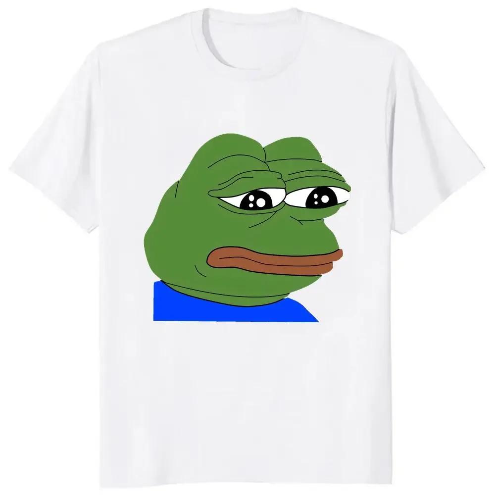 Pepe the Frog Frog-print shirt paired with funny memes for a casual and stylish unisex T-shirt