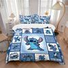 3Pcs Stitch'S Blue Adventures Bedding Set Quilt Cover Pillowcase Home Christmas Xmas Halloween Gift 1 Duvet Cover 2 Pillowcase M928441