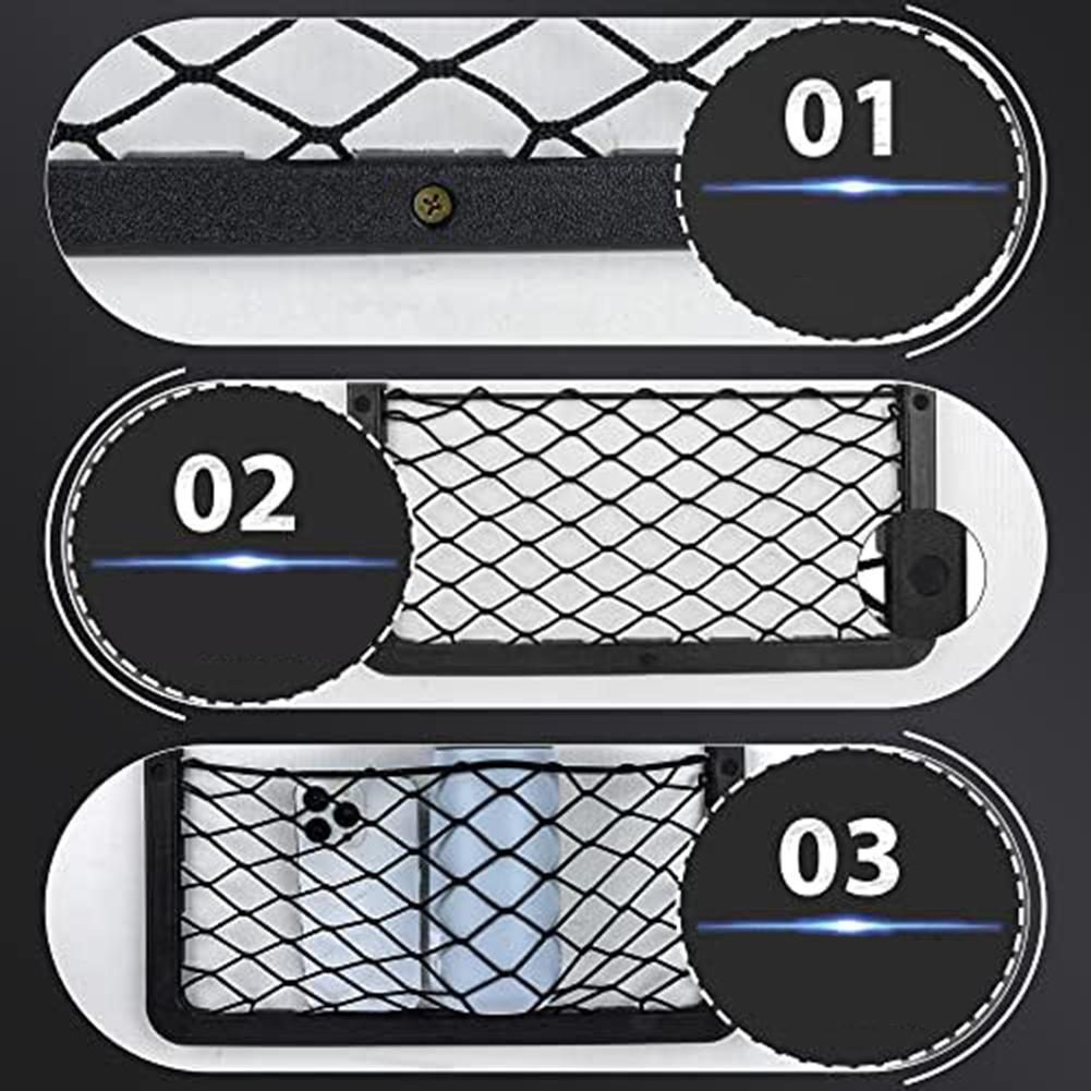 Practical Storage Organizer for Vehicles 4 Pack Mesh Design