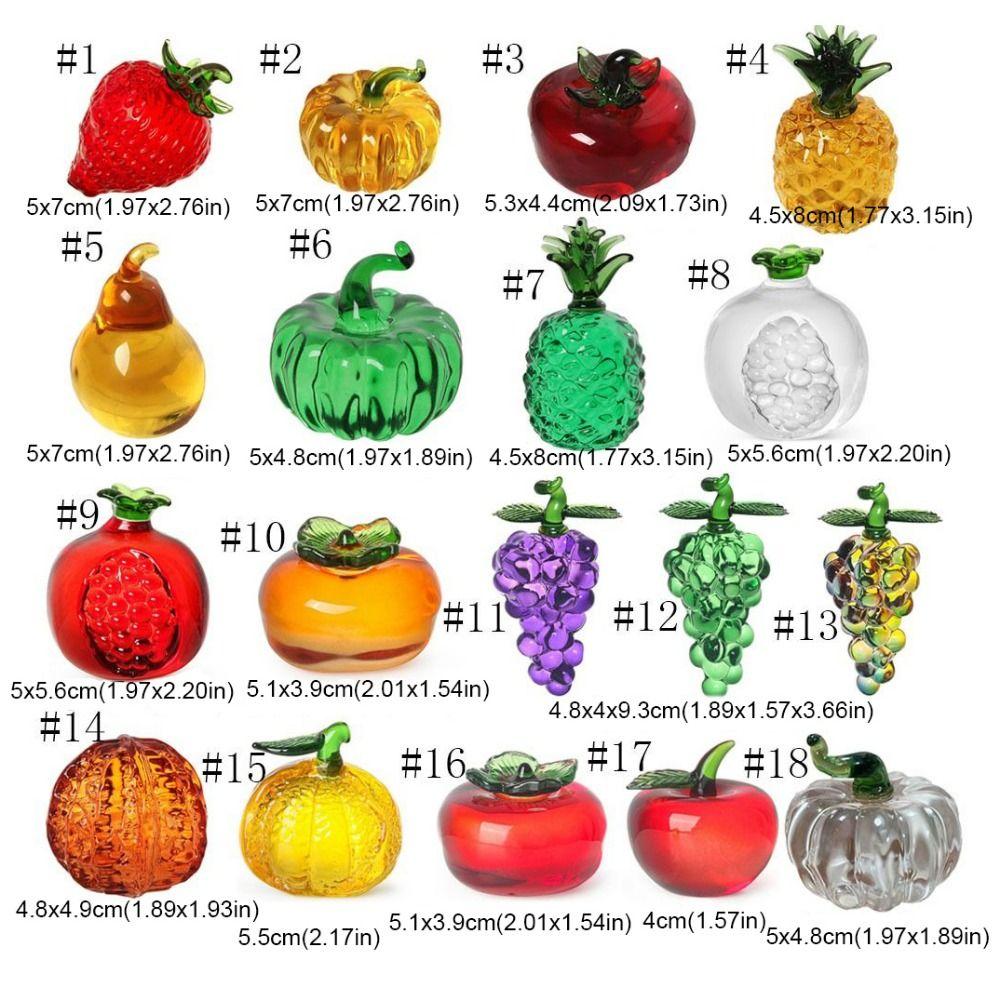 Glass Crafts Artificial Fruit Decoration Crystal Crafts Ornaments Office