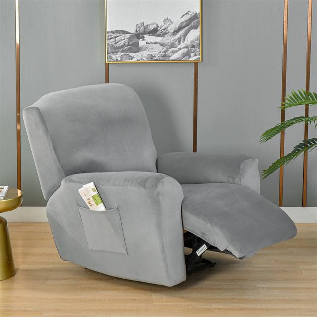 Split Style Recliner Chair Cover Thicken Velvet Lazy Boy Armchair Covers Lounger Sofa Cover Couch Slipcovers For Living Room