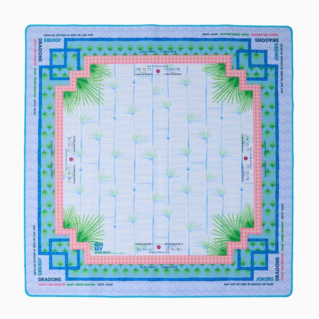 Mahjong Table Mat Foldable Modern Luxury Natural Rubber Portable Carrying Bag Noise Reduction 2 Dice Non-Slip Entertainment