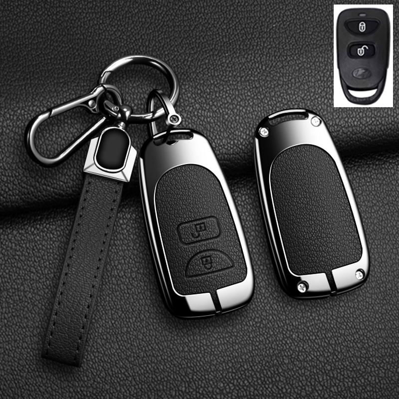 Suitable Car Key Case Cover Holder For Hyundai Kia Tucson Sonata Santa FE Carens 2/3buttons Remote Key Protective Accessories