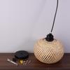 Bamboo Lampshade Ceiling Pendant Lamp Hanging Lamp Handmade Rattan Light Fixture For Restaurant Dining Room Indoor Lighting