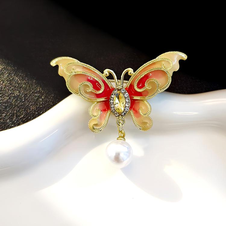 Элегантная китайская ретро эмалевая брошь Феникс и Бабочка для женщин