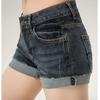 Лето Новые Женские Корейские Джинсовые Шорты Брюки Женские С Низкой Посадкой Эластичные Прилегающие Горячие Шорты Женские Темно-Синие Джинсы с Облеганием Бедер