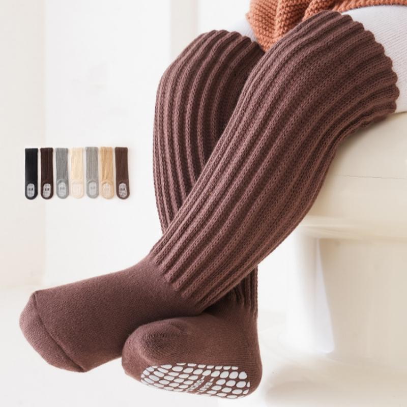 Носки для новорожденных девочек и мальчиков, зимние толстые теплые детские гольфы, длинные носки для девочек и мальчиков, мягкие нескользящие носки для малышей, От 0 до 4 лет