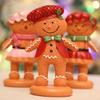 Фигурка Пряничного человечка Рождественская полимерная статуэтка Пряничного человечка в платье/костюме Праздничное настольное украшение для дома