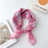 Breathable Spring Silk Scarf Sweat-absorption Square Hijab Scarf Sweet Scarves  Vacation