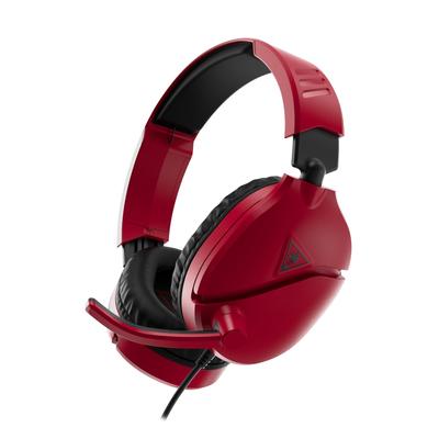 Игровая гарнитура TURTLE BEACH Легкие 230 г Наушники PS5 PS4 Портативная игровая консоль Xbox Смартфон Проводные Микрофон с откидным отключением Recon 70 Полуночный красный