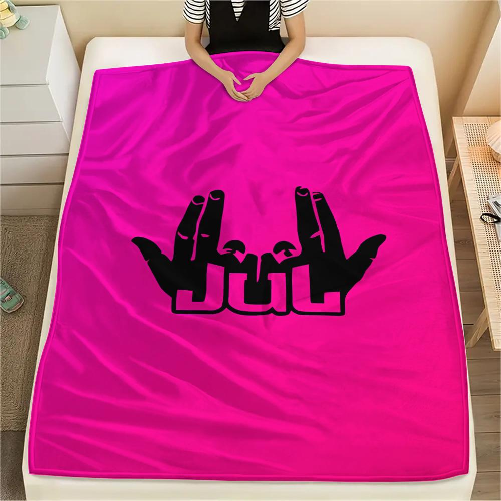 1 шт. Фланелевое одеяло JuL C'est Pas Des Lol Print, Высококачественное, Для всех сезонов, Декор для дома, Тепло и комфорт, Идеально для рождественских подарков