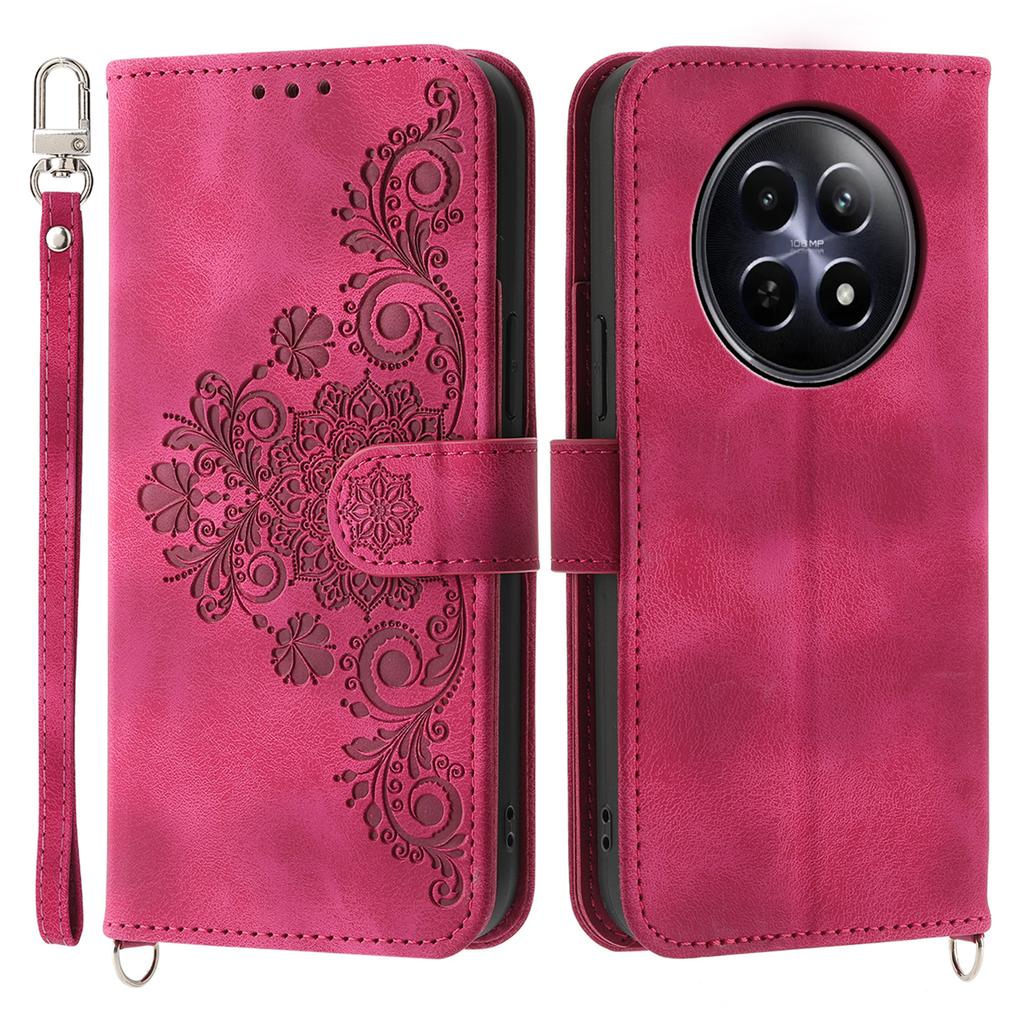 Для Realme 12 5G/12x 5G Чехол-кошелек для телефона Кожаный чехол из ПУ с цветочным тиснением Оптовая продажа аксессуаров для мобильных телефонов