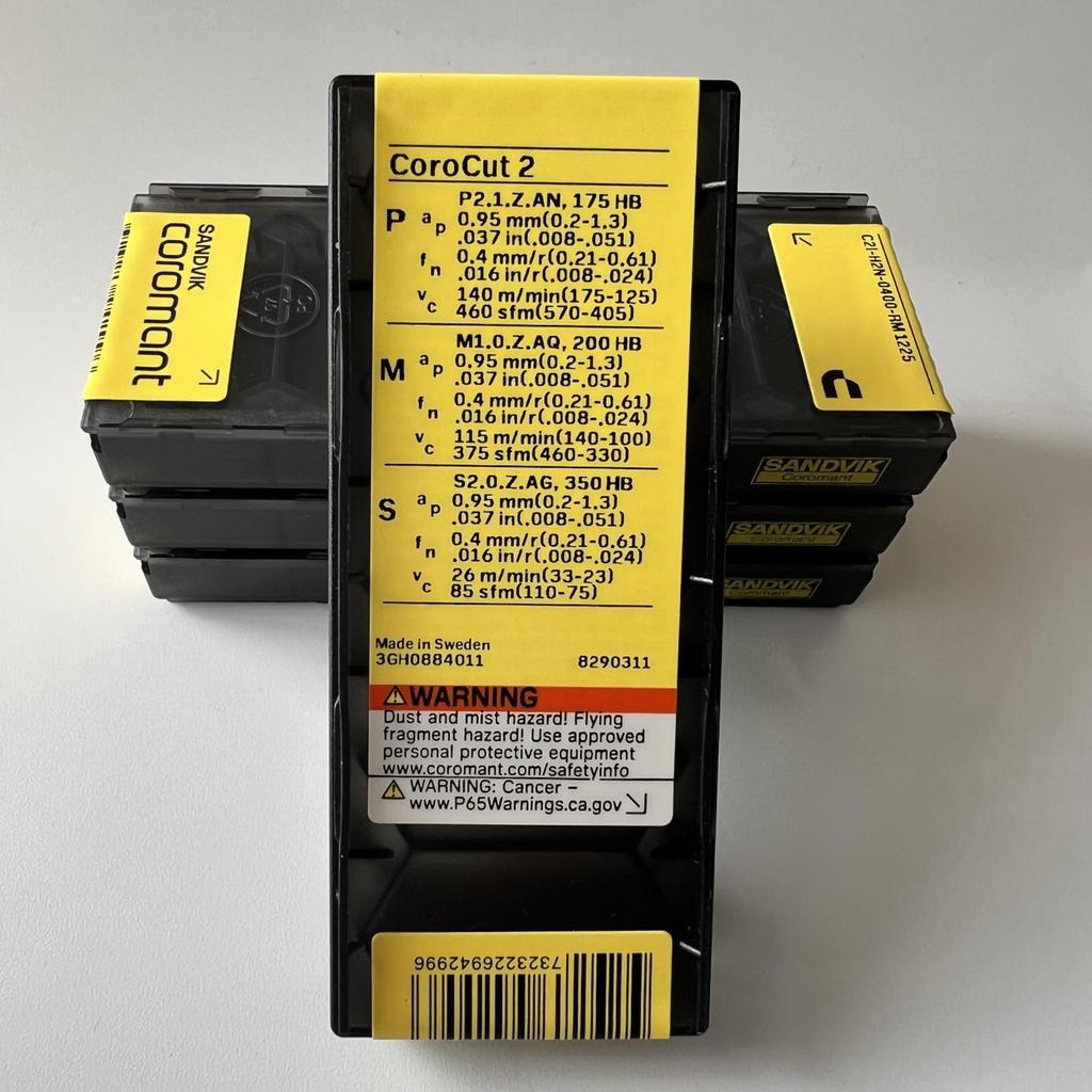 Sandvik / C2I-H2N-0400-RM 1225 / Original Swedish Hard Alloy Blade 5 Pcs