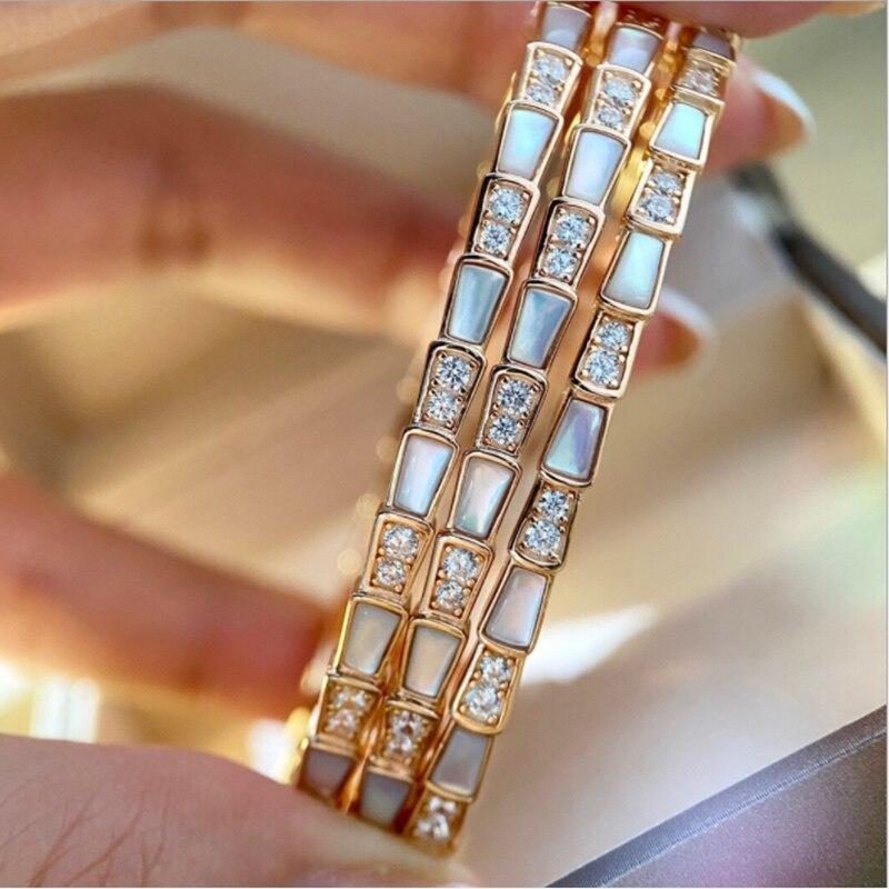 Charms 925 Sterling Solid Silver Bracelet Heart T-Bar Cuff Chain Sparkling Gold Disc Clasp Snake Chain Bracelet Women Jewelry