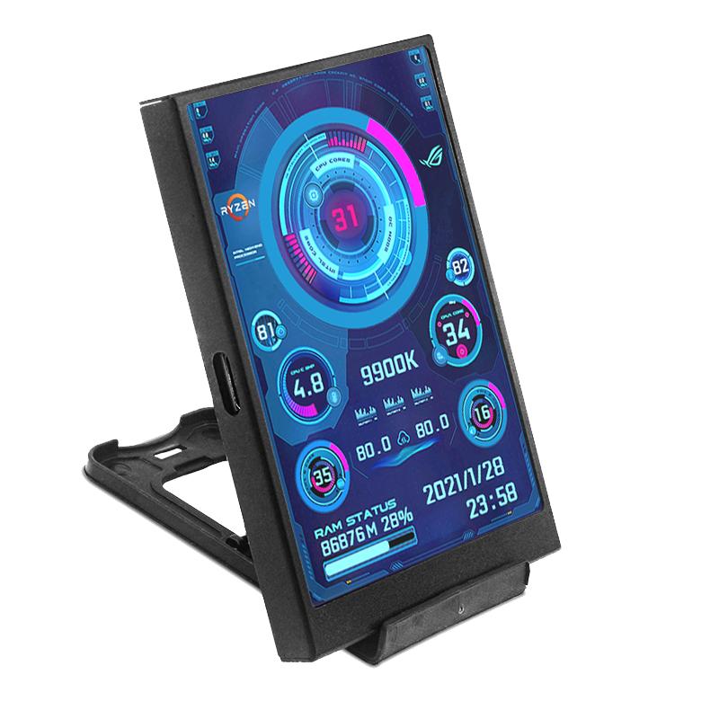 3,5-дюймовый IPS-монитор USB Type-C, 320×480, для отображения статуса ЦП, ГП, ОЗУ, HDD в AIDA64 для Windows 10/11