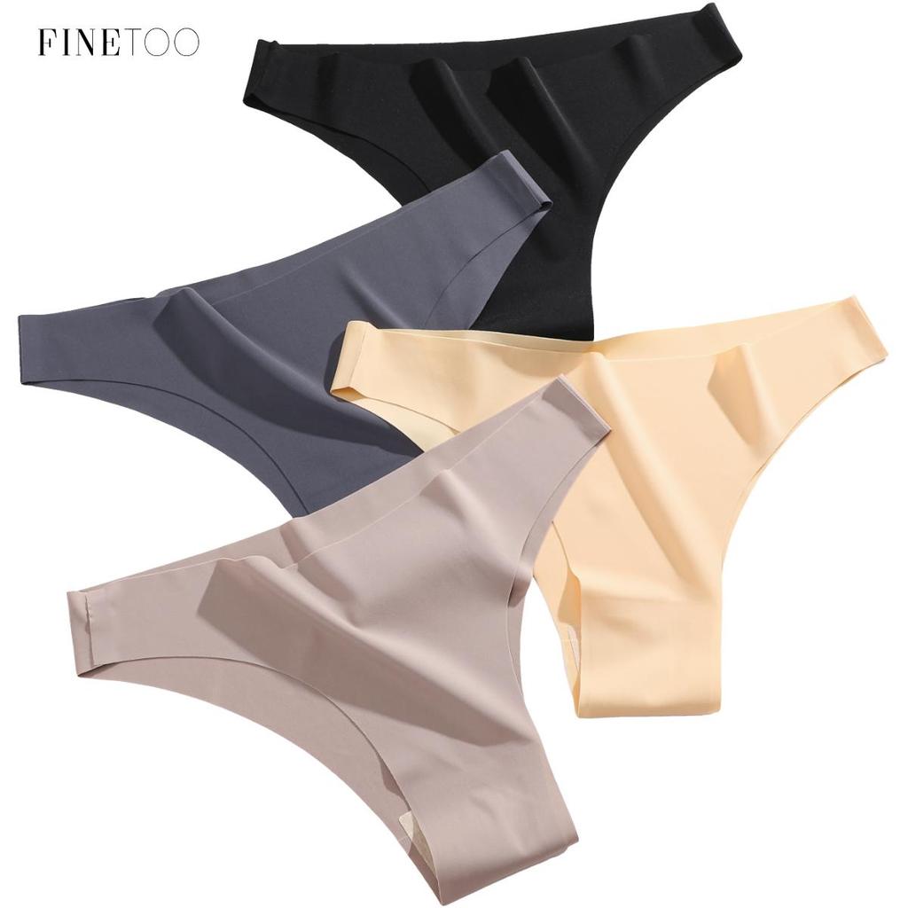 FINETOO Women Seamless and Traceless Panties Solid Color Underwear Soft and Comfortable Lingerie 12 Colors
