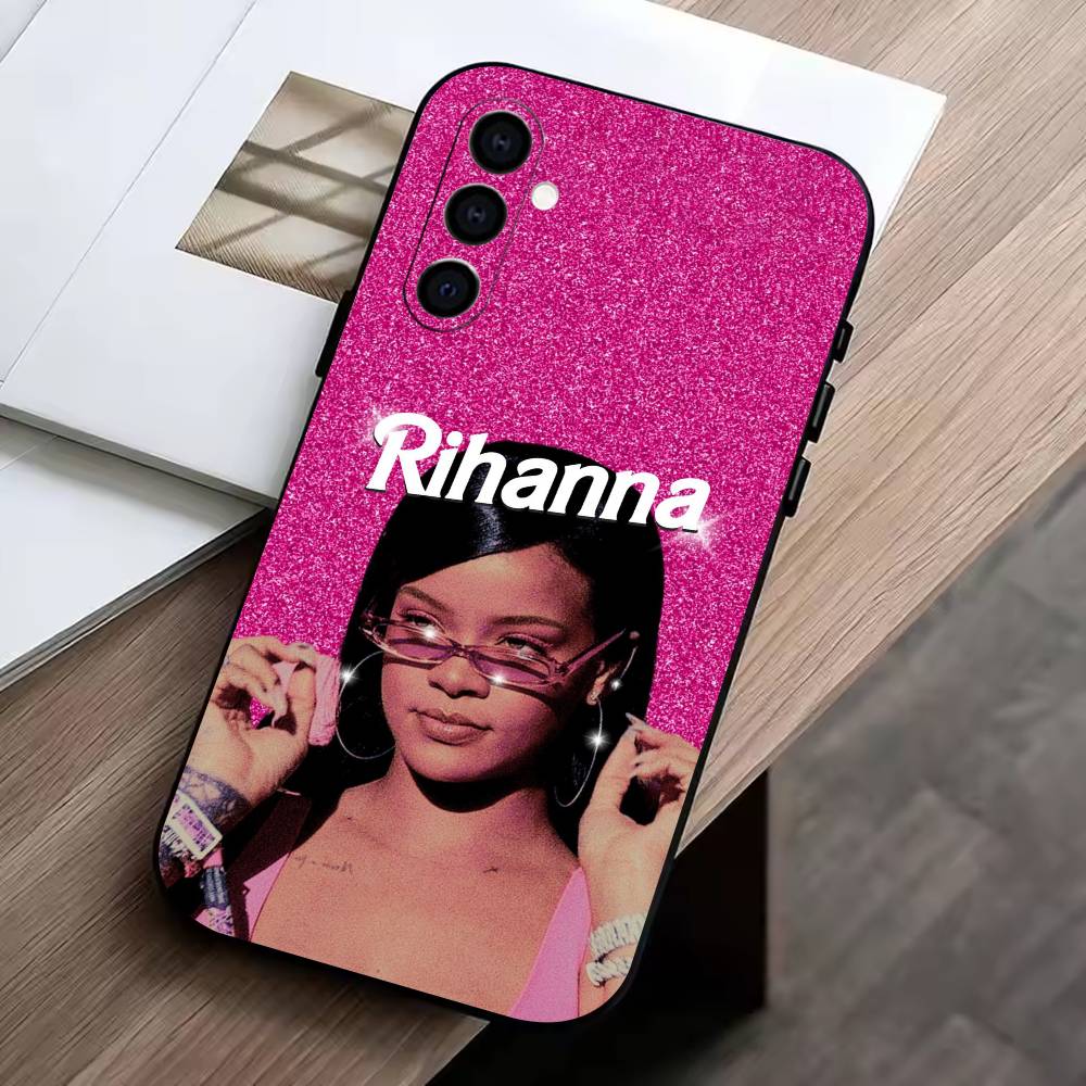 Чехол для телефона Singer-R-Rihanna Черный Силиконовый Мягкий Для Samsung Galaxy A73,A72,A71,A70,A53,A52,A51