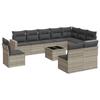 VidaXL Salon de Jardin avec Coussins 11 pcs, Canapés avec Pieds Réglables, Ensemble de Meubles d'Extérieur Patio Terrasse, 3219112