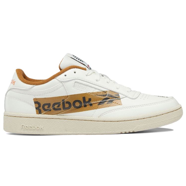 Reebok Кроссовки Club C Series Удобные Низкие Кроссовки Унисекс Белые Коричневые GX1141