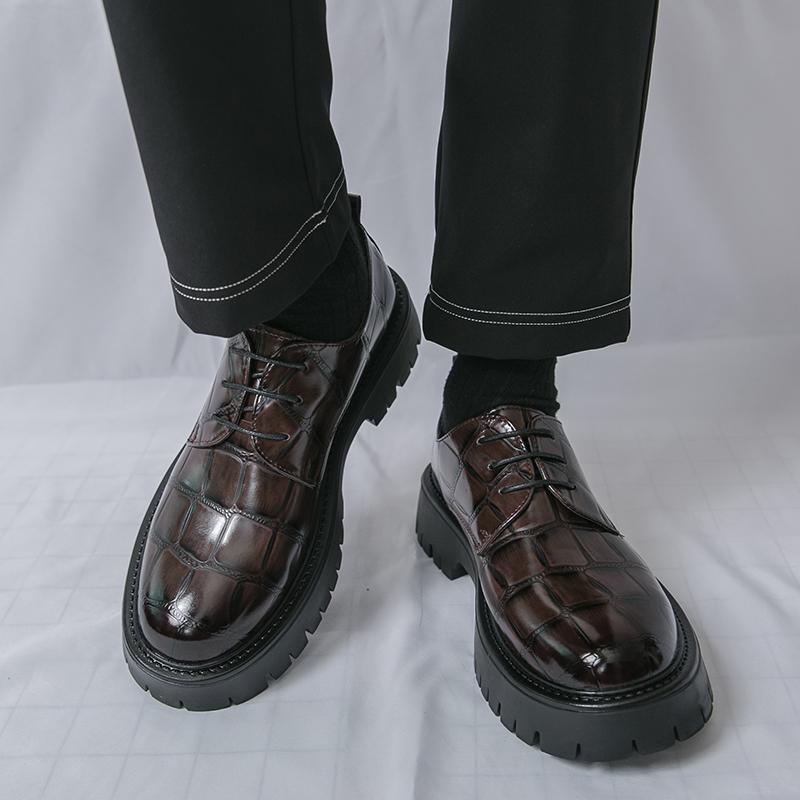 Fashion Formal Leather Oxfords Shoes Male Wedding Party Shoes Casual Slip On Walking Footwear Luxury Brand Casual Business Men's Flats