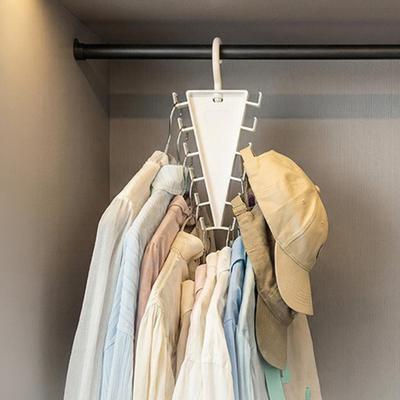 Двусторонний вешалка для одежды, с 12 крючками, открытая конструкция крючков, вертикальный органайзер V-образной формы для легкого доступа, для рубашек, шляп, ремней, шарфов