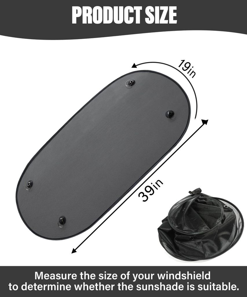 Сетчатая автомобильная солнцезащитная шторка с черными присосками, 100x50 см - Защита от УФ-лучей и теплоизоляция для заднего стекла