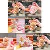 Cute Cartoon Cream Bear Stretchy Plush Keyring Keychain Soft Toy Decorative Accessory Gift