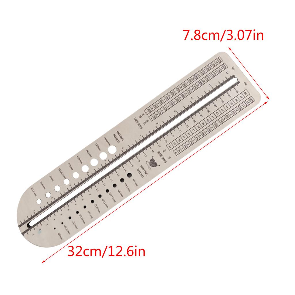 Вязание Носочная линейка Линейка для спиц Многофункциональный Калибр для вязальных спиц Носки Блокаторы для носков Инструмент для вязания носков