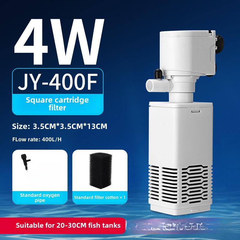 Аквариумный фильтр-насос 3-в-1: Бесшумная циркуляция воды в аквариуме и система подачи кислорода