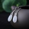 Танциз стерлингового серебра 925 пробы нефритовый циркон серьги серьги-капли для женщин подарки на свадьбу