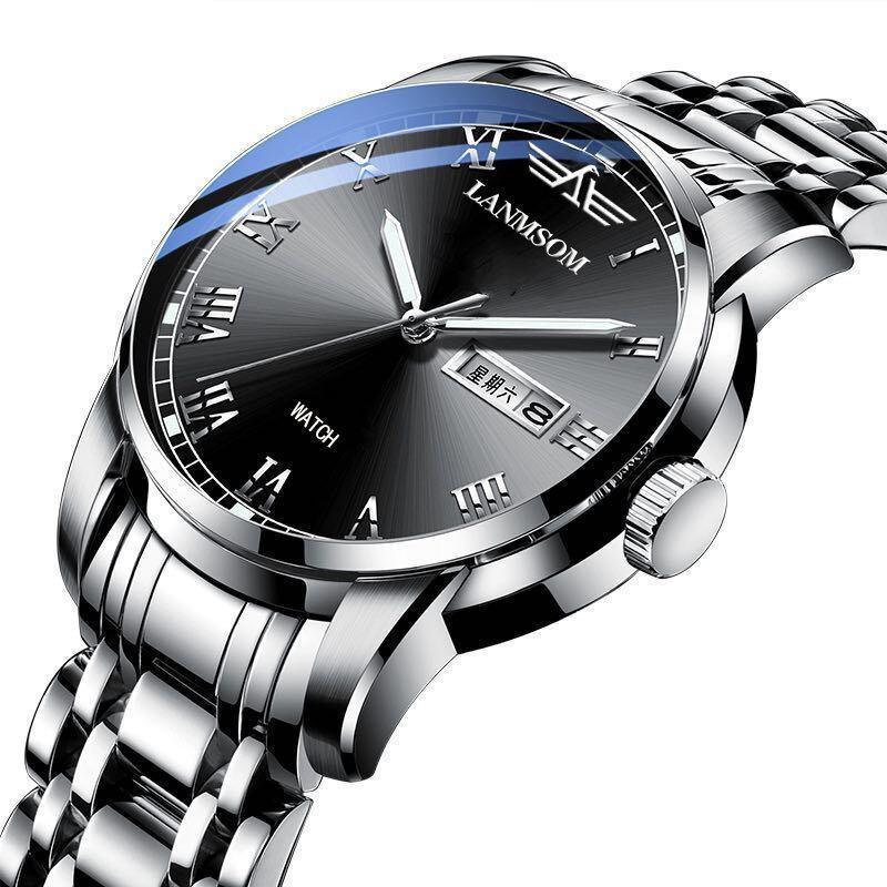 Новые роскошные мужские часы высшего бренда с коробкой, мужские кварцевые часы