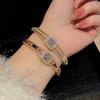 Браслет из микро-инкрустированного циркония для женщин, модный и высококачественный, ажурный геометрический браслет-конфета