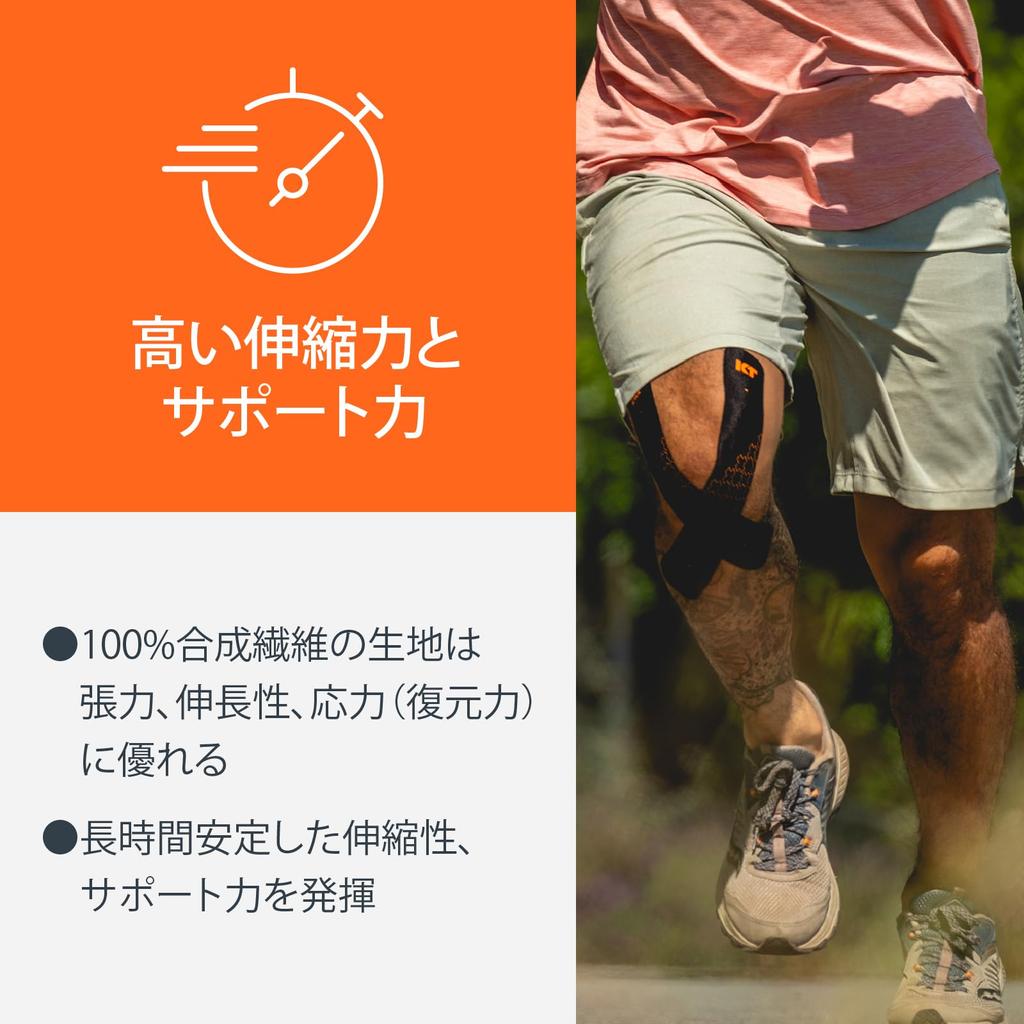 KT TAPE Кинезиотейп KTPRUC PRO x Sports Один размер подходит Нежный на Jet Black [Официальный] Тейп, НЕОТРЕЗАННЫЙ (5см 38м) Рулон, Лента, Водостойкий,