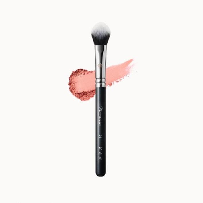 PICCASSO 24 Angle Point Blusher Brush — Korean Professional Precision Angled Blush Brush for Targeted Cheek Color and Natural Gradient Finish