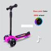 Детский самокат, 3 колеса, самокат, ножной самокат, скейтборд, переднее светодиодное мигающее колесо, музыкальная функция, детская спортивная игрушка для улицы