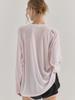 SORRY, TOO MUCH LOVE Pale Mood Sheer Raglan Top_Pink