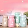 Cute and Adorable Rabbit Glass Water CupPortable High-temperature ResistantDouble-layer Advertising Cup with A Handle