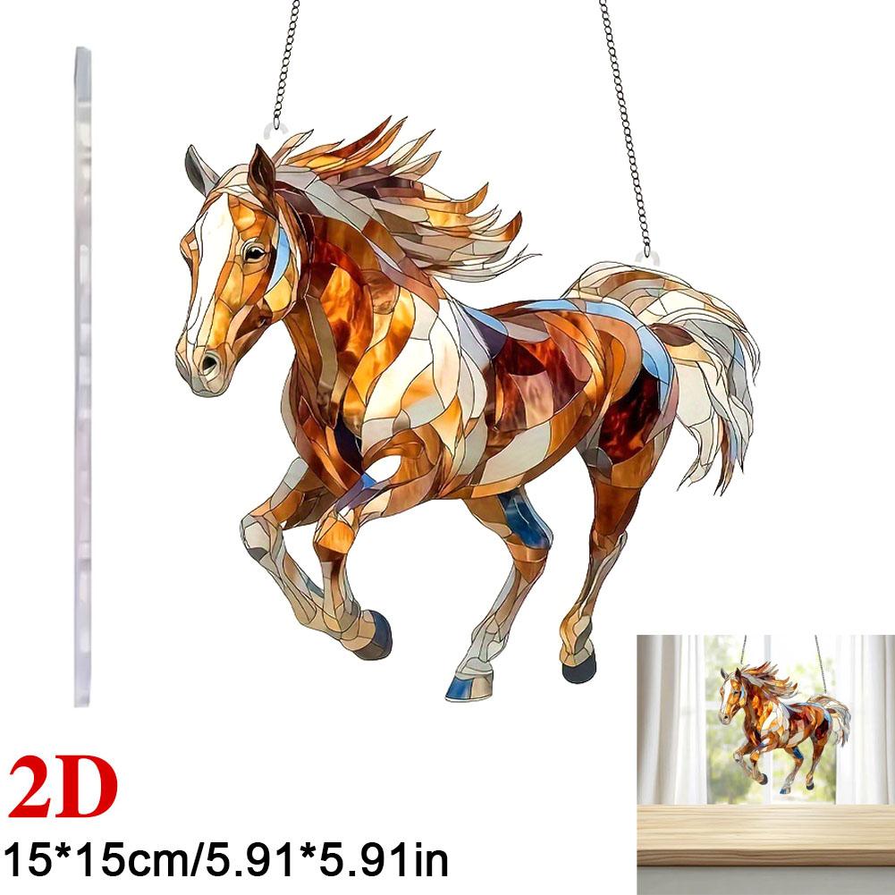 2D Horse Pendant Window Sun Capture Decoration As A Gift Decoration Pendant For Year Of The Horse Gifts