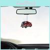 Vintage Acrylic Christmas Decoration For Firefighters Car Hanging Ornament Festive Charm