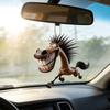 Креативная лошадь с большим ртом 2D Акриловая мультяшная узорная подвеска на зеркало заднего вида автомобиля Подвеска для автомобиля Декор Подарки другу