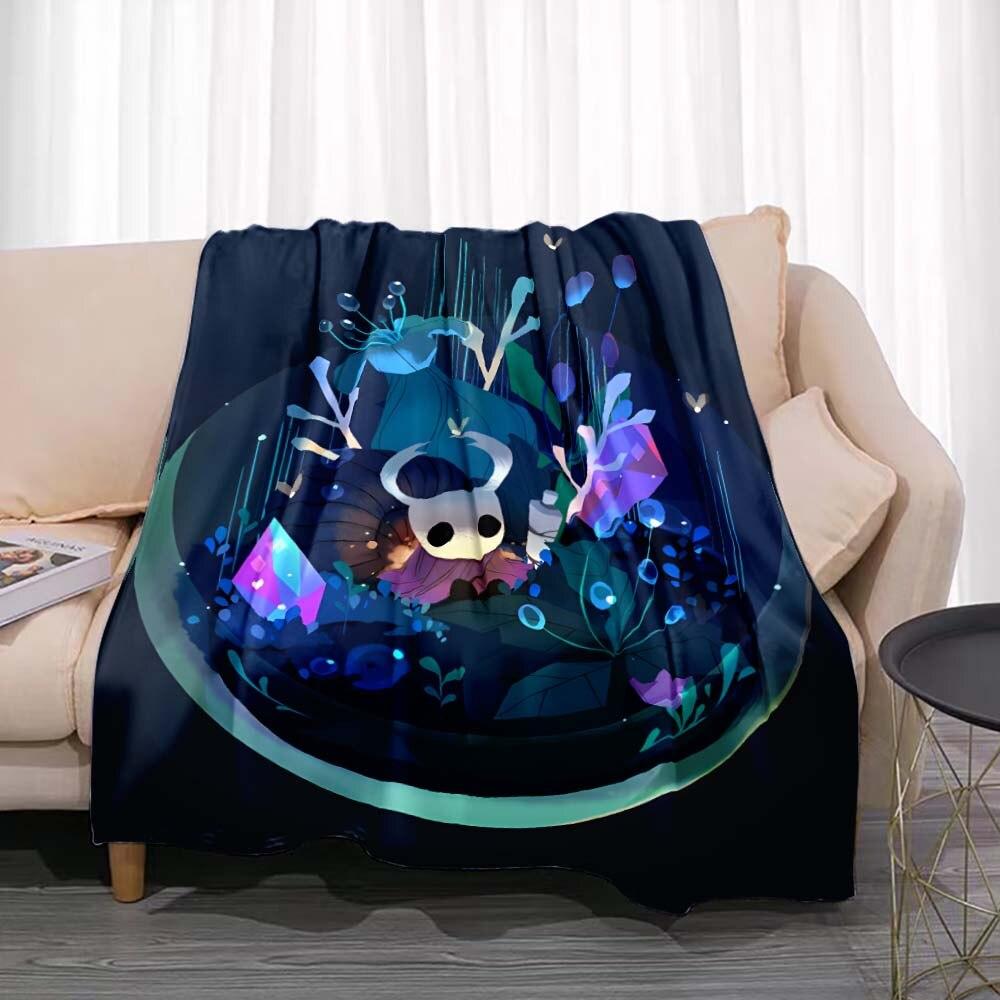 Одеяло Hollow Knight, игровое фланель, новинка, теплая фланель из микрофибры, прочная для детей и взрослых, дорожное покрывало, чехол для дивана