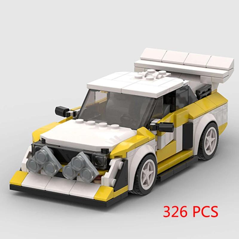 MOC Скоростной супергоночный автомобиль, модель гоночного автомобиля, строительные блоки, раллийный спортивный пикап, игрушечный город, технический рождественский подарок