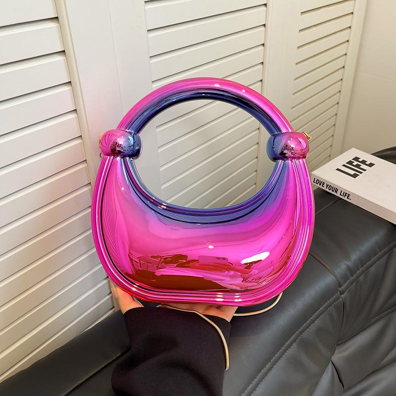 Акриловая сумка-коробка 2025 новая европейская и американская мода конфетный цвет интернет-знаменитость женская цепочка кроссбоди сумка-пельмень тренд